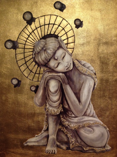 SERENITY
Ink and Gold Leaf
85 x 70 cm
Collection of the Artist SERENITY
Ink and Gold Leaf
85 x 70 cm
Collection of the Artist