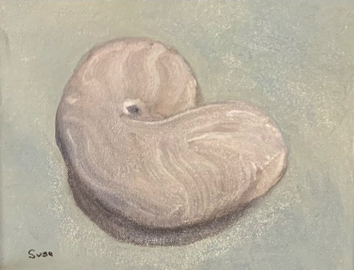 NAUTILTUS #2 SHELLS - TRIPTYCH
Oil on canvas
20 x 40 cm
$225.00 (3 panels) or $75.00 each NAUTILTUS #2 SHELLS - TRIPTYCH
Oil on canvas
20 x 40 cm
$225.00 (3 panels) or $75.00 each